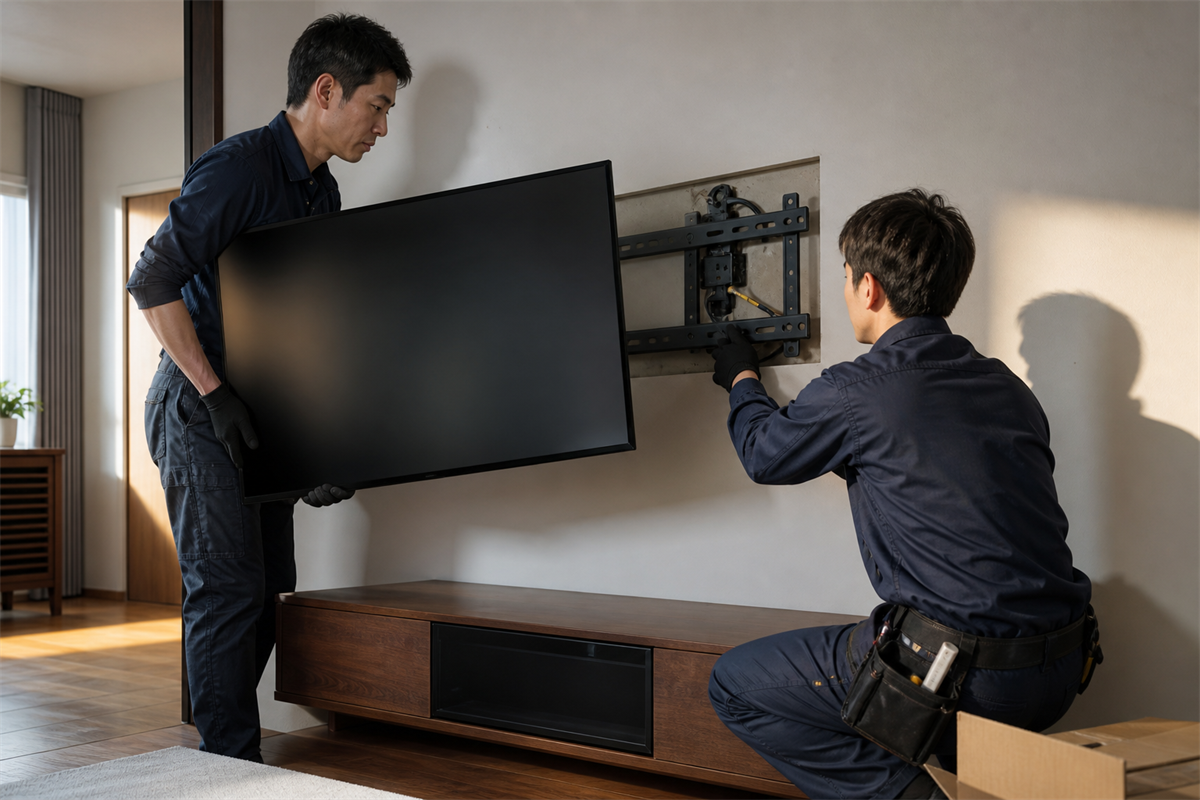 壁掛け・大型テレビ・集合住宅は搬出条件を先に伝える