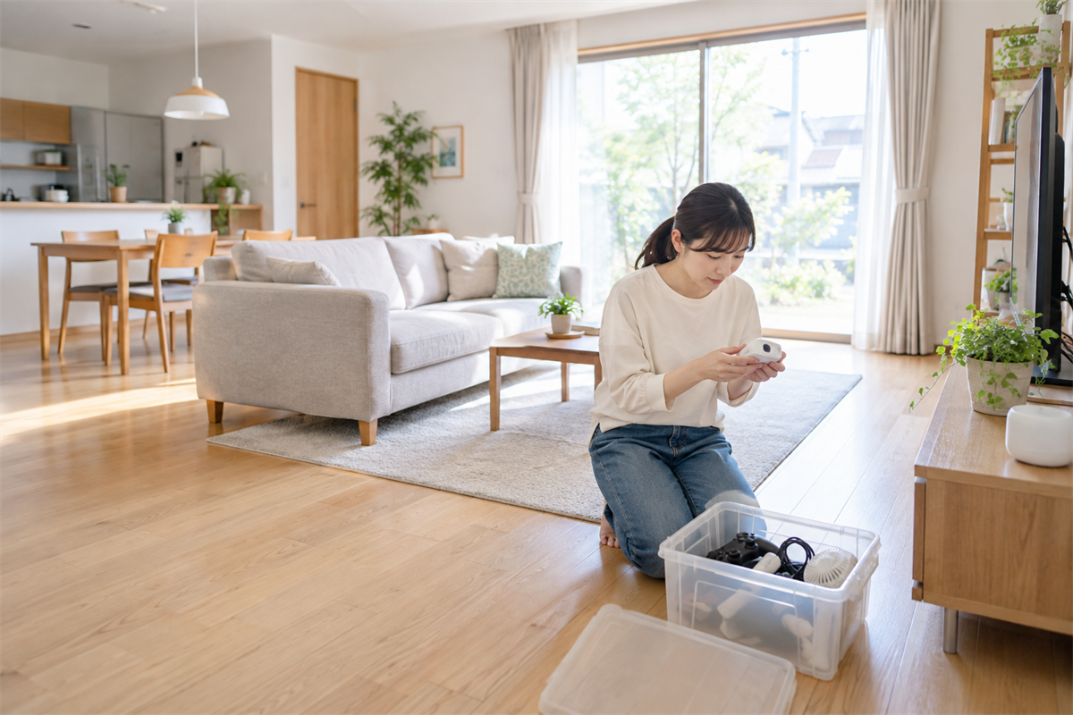 回収まで使用せず安定した場所に置いた電池内蔵製品